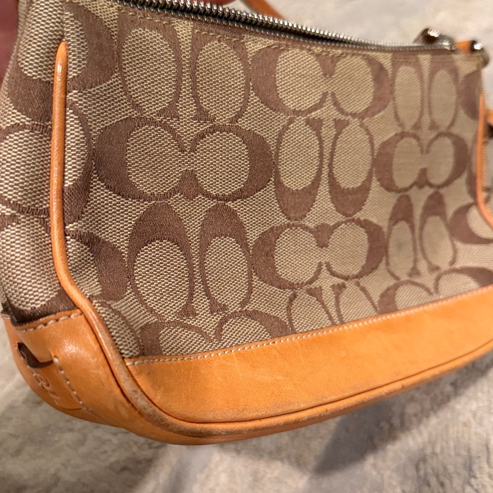 Vintage Y2K Coach signature Demi monogram small shoulder hand bag purse GUC - Picture 3 of 12